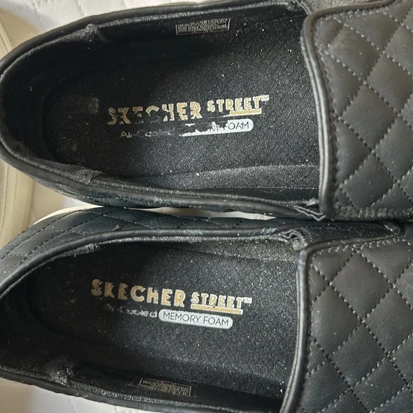 Skechers Double Up Street Slip On Sneakers Black Size 8 - Picture 7 of 10